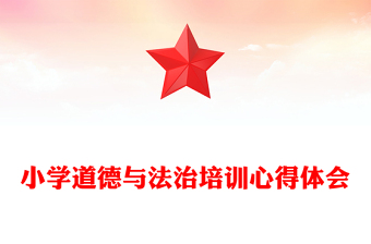 小学道德与法治培训心得体会