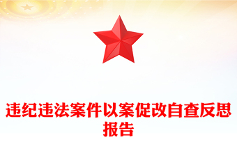 违纪违法案件以案促改自查反思报告
