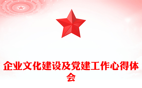 企业文化建设及党建工作心得体会
