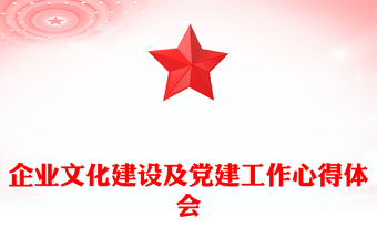 企业文化建设及党建工作心得体会