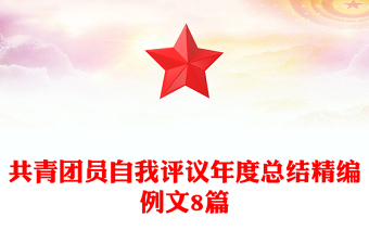 共青团员自我评议年度总结精编例文8篇