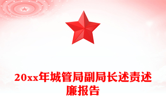 20xx年城管局副局长述责述廉报告