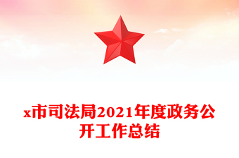 x市司法局2021年度政务公开工作总结
