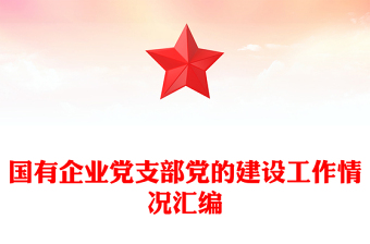 国有企业党支部党的建设工作情况汇编
