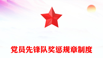 党员先锋队奖惩规章制度