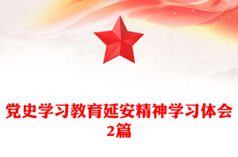 党史学习教育延安精神学习体会2篇