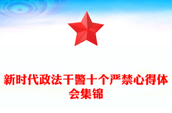 新时代政法干警十个严禁心得体会集锦
