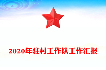 2020年驻村工作队工作汇报