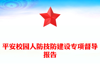 平安校园人防技防建设专项督导报告