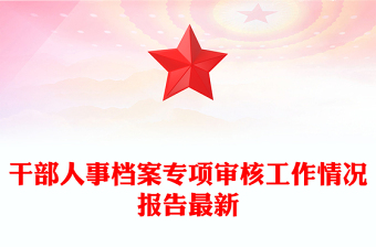 干部人事档案专项审核工作情况报告最新
