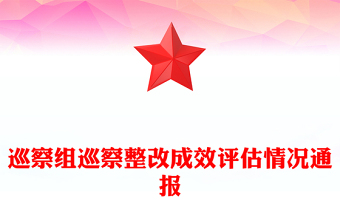 巡察组巡察整改成效评估情况通报