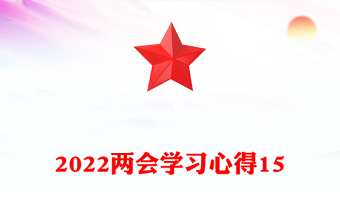 两会学习心得15