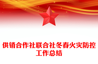 供销合作社联合社冬春火灾防控工作总结