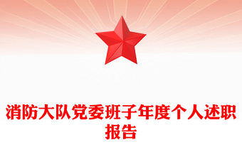 消防大队党委班子年度个人述职报告