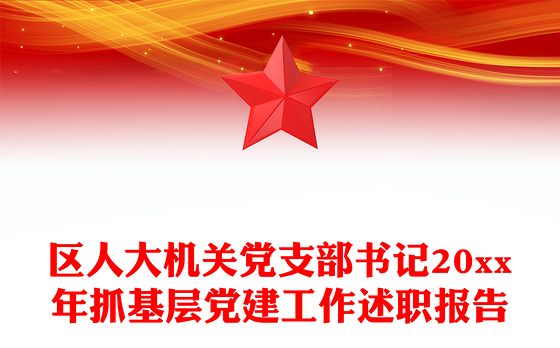 区人大机关党支部书记20xx年抓基层党建工作述职报告