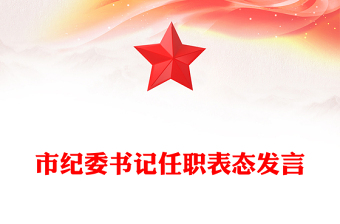 市纪委书记任职表态发言