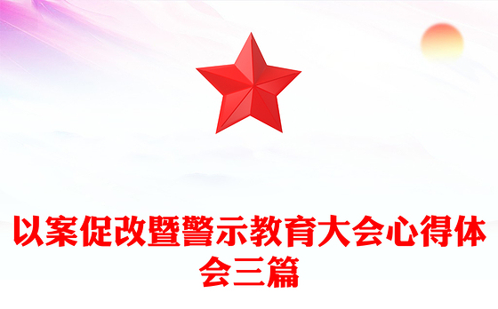 以案促改暨警示教育大会心得体会三篇