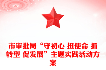 市审批局“守初心 担使命 抓转型 促发展”主题实践活动方案