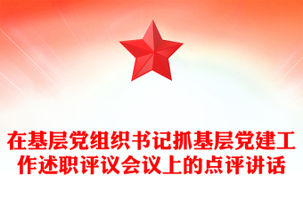 在基层党组织书记抓基层党建工作述职评议会议上的点评讲话
