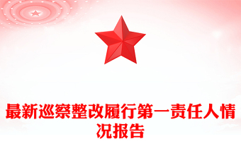 最新巡察整改履行第一责任人情况报告