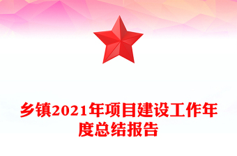 乡镇2021年项目建设工作年度总结报告