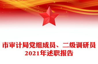 市审计局党组成员、二级调研员2021年述职报告