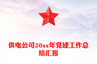 供电公司20xx年党建工作总结汇报