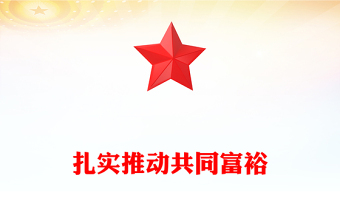 扎实推动共同富裕