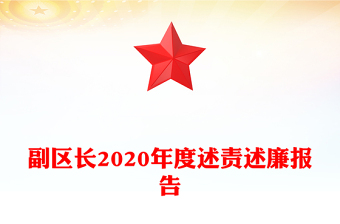 副区长2020年度述责述廉报告