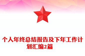 个人年终总结报告及下年工作计划汇编2篇​