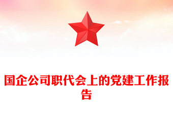 国企公司职代会上的党建工作报告