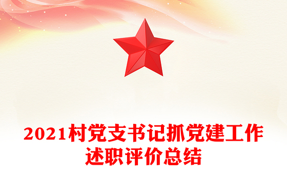 2021村党支书记抓党建工作述职评价总结