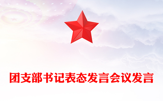 团支部书记表态发言会议发言