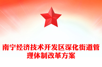 南宁经济技术开发区深化街道管理体制改革方案
