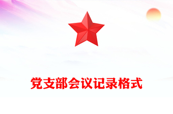 党支部会议记录格式