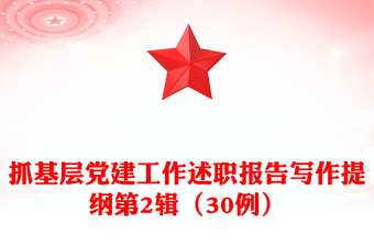 抓基层党建工作述职报告写作提纲第2辑（30例）