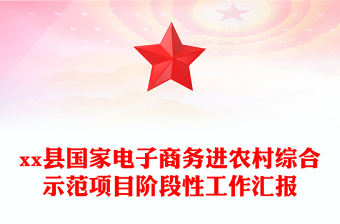 县国家电子商务进农村综合示范项目阶段性工作汇报