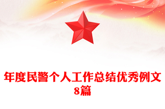 年度民警个人工作总结优秀例文8篇