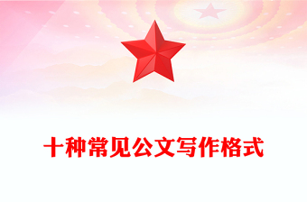十种常见公文写作格式
