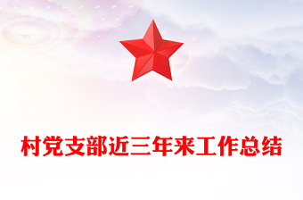 村党支部近三年来工作总结