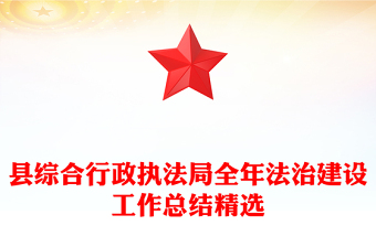 县综合行政执法局全年法治建设工作总结精选