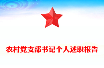 农村党支部书记个人述职报告