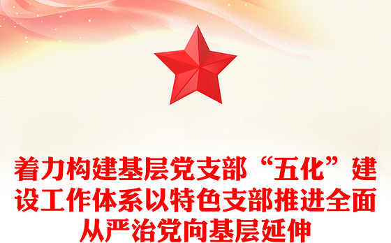 着力构建基层党支部“五化”建设工作体系以特色支部推进全面从严治党向基层延伸
