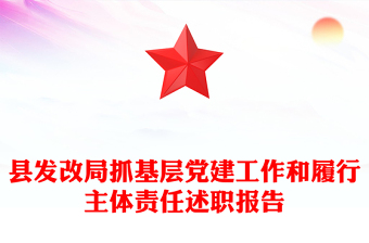 县发改局抓基层党建工作和履行主体责任述职报告