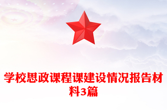 学校思政课程课建设情况报告材料3篇