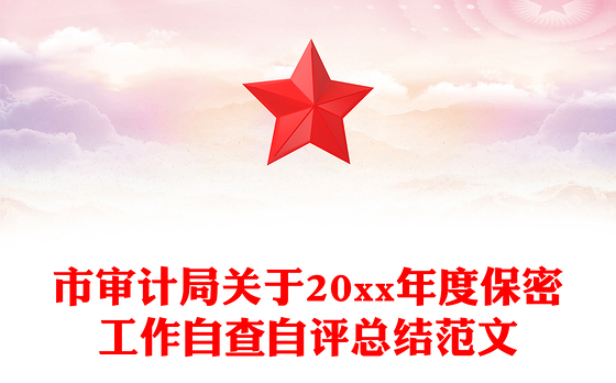 市审计局关于20xx年度保密工作自查自评总结范文