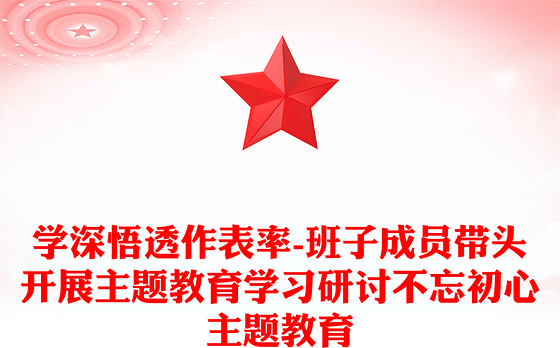 学深悟透作表率-班子成员带头开展主题教育学习研讨不忘初心主题教育