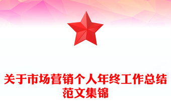 关于市场营销个人年终工作总结范文集锦
