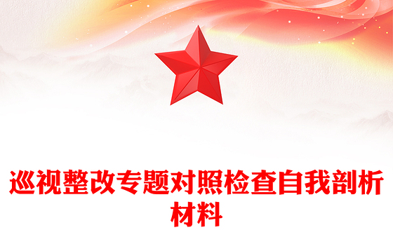 巡视整改专题对照检查自我剖析材料