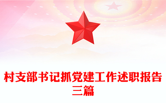 村支部书记抓党建工作述职报告三篇